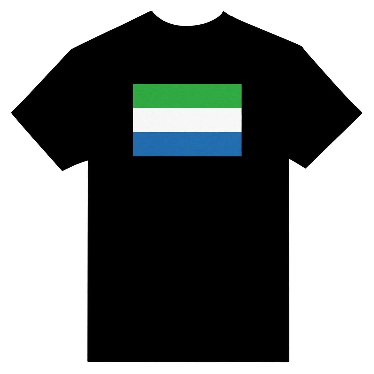 T-shirt drapeau sierra leone brodé coton mélangé élégant