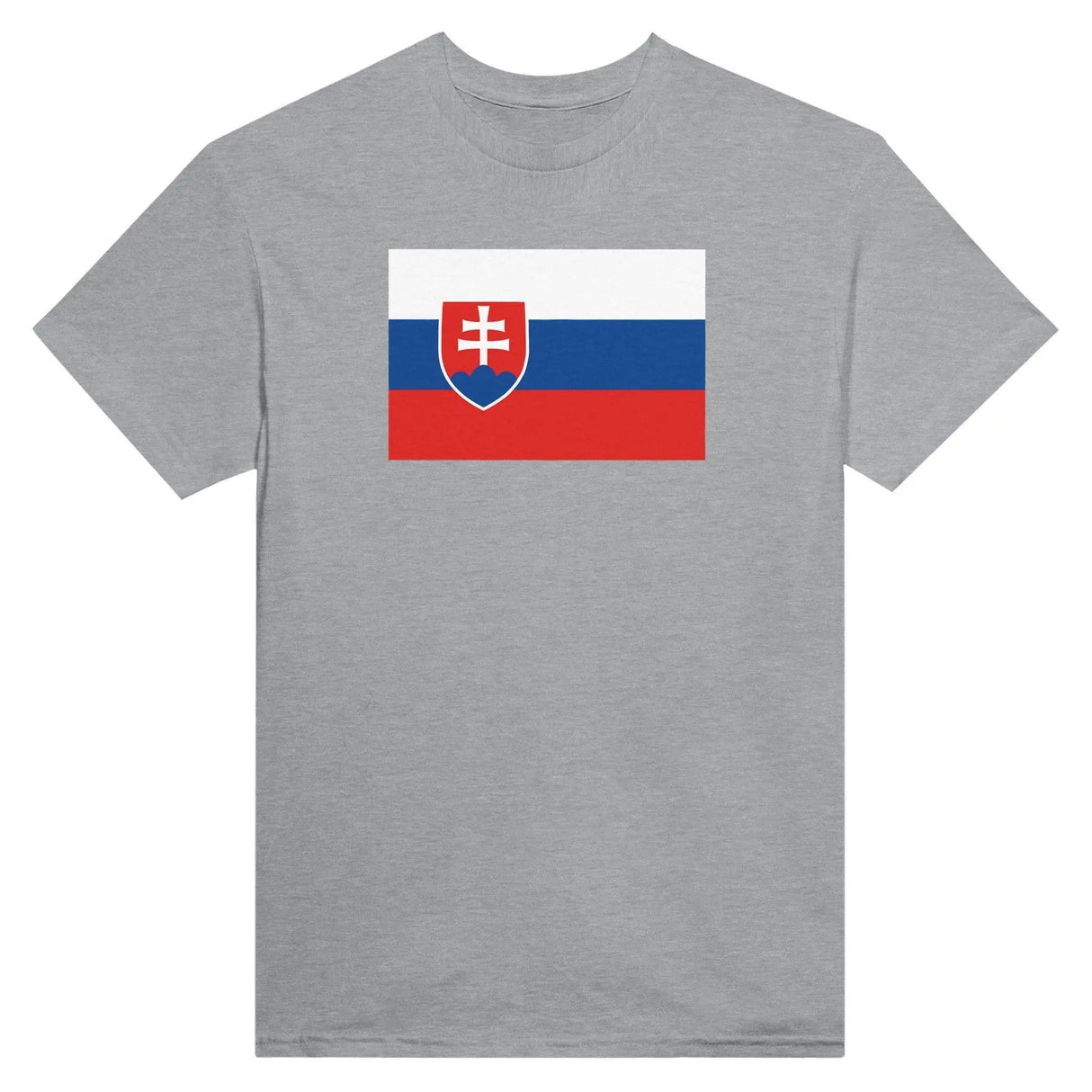 T-shirt drapeau slovaquie coton mélangé brodé manches longues