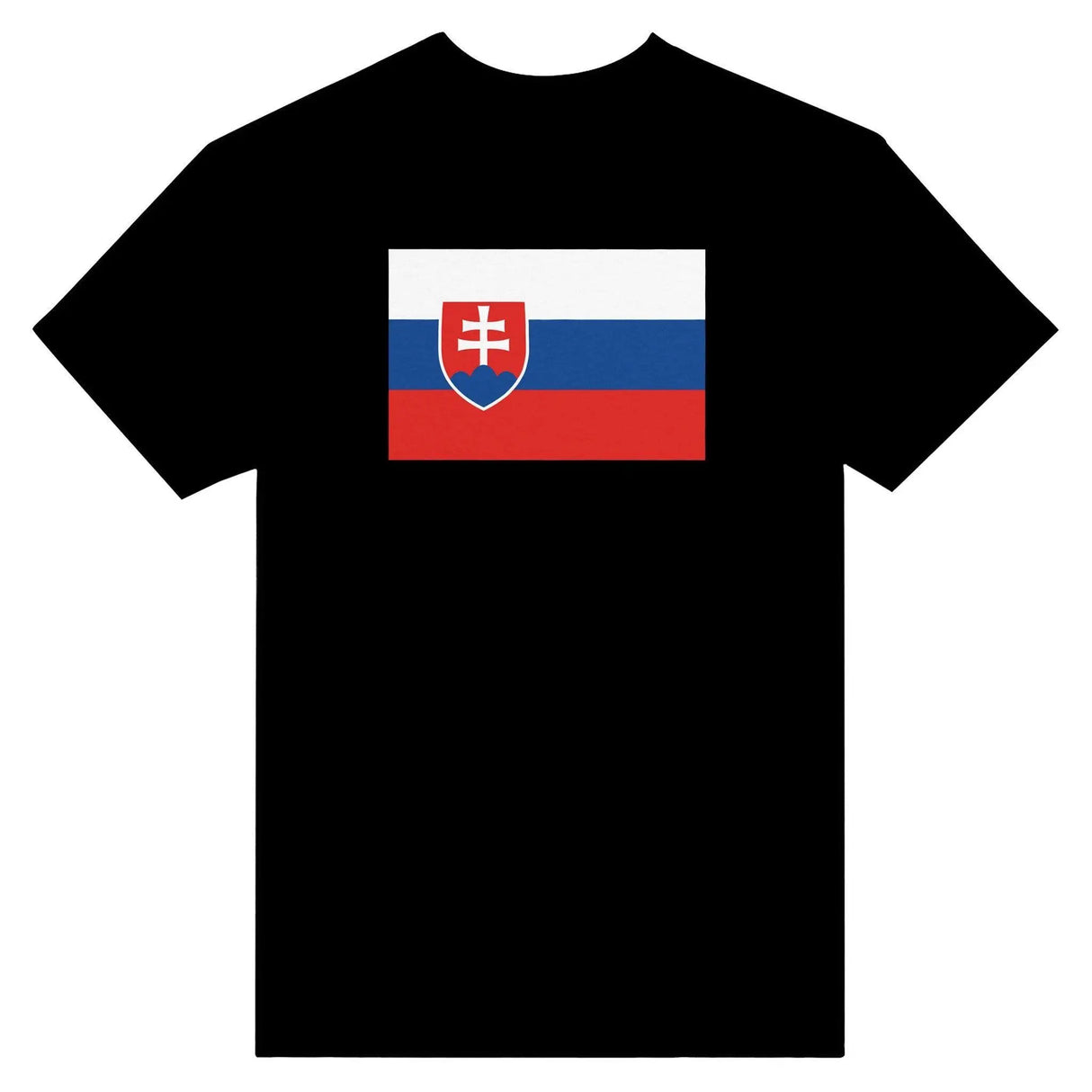 T-shirt drapeau slovaquie coton mélangé brodé manches longues