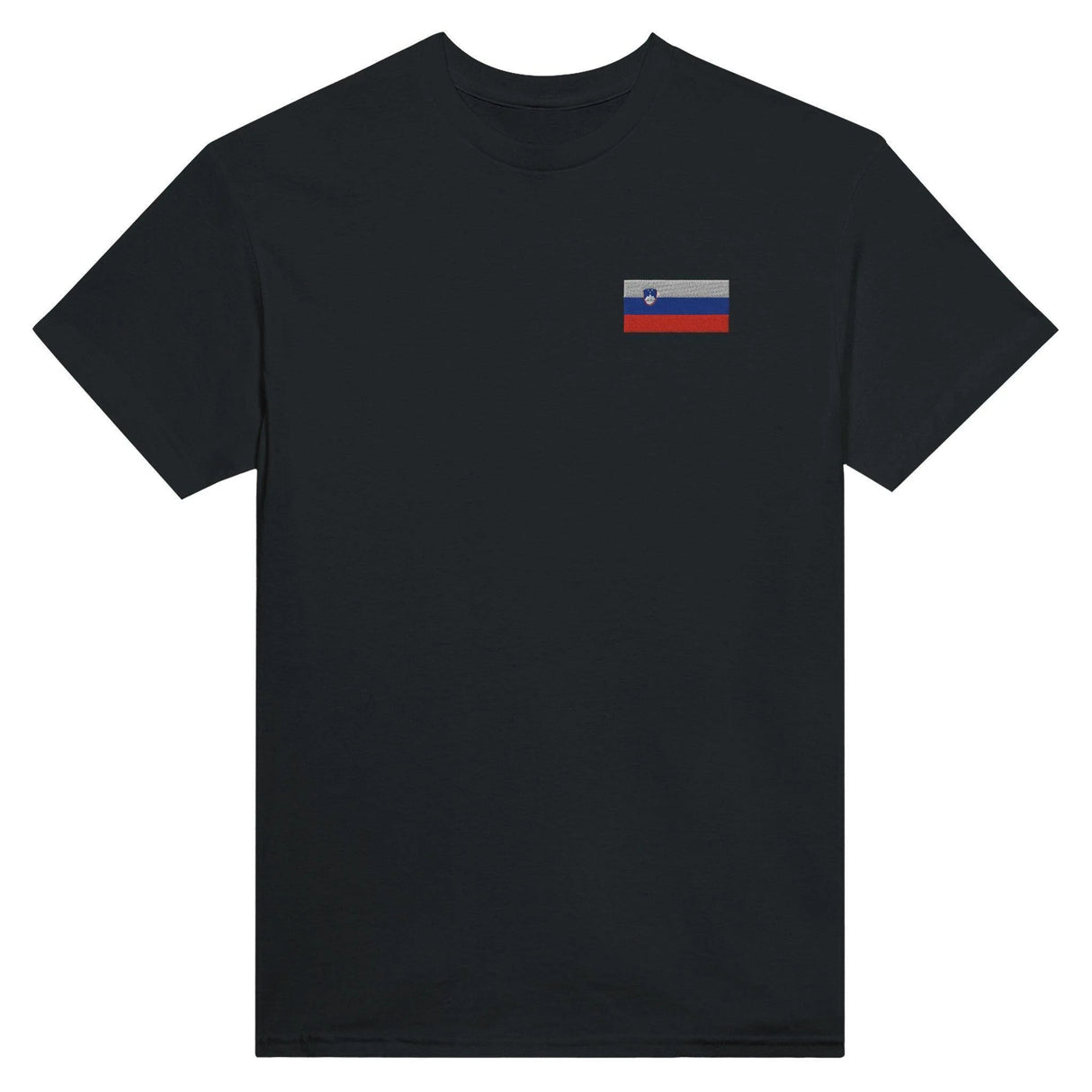 T-shirt drapeau slovénie broderie couleur coton mélangé