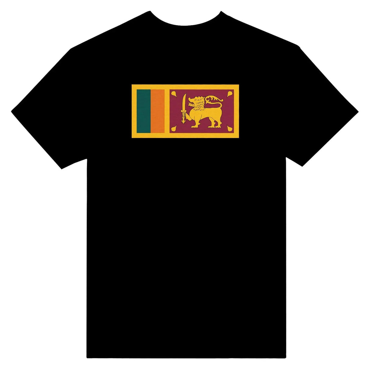T-shirt drapeau sri lanka coton mélangé brodé élégant