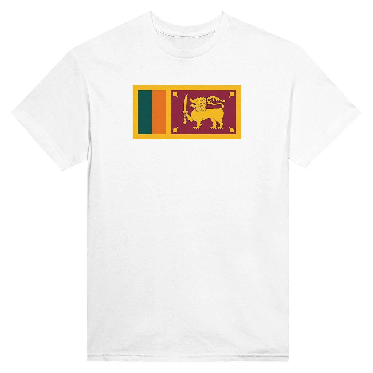 T-shirt drapeau sri lanka coton mélangé brodé élégant