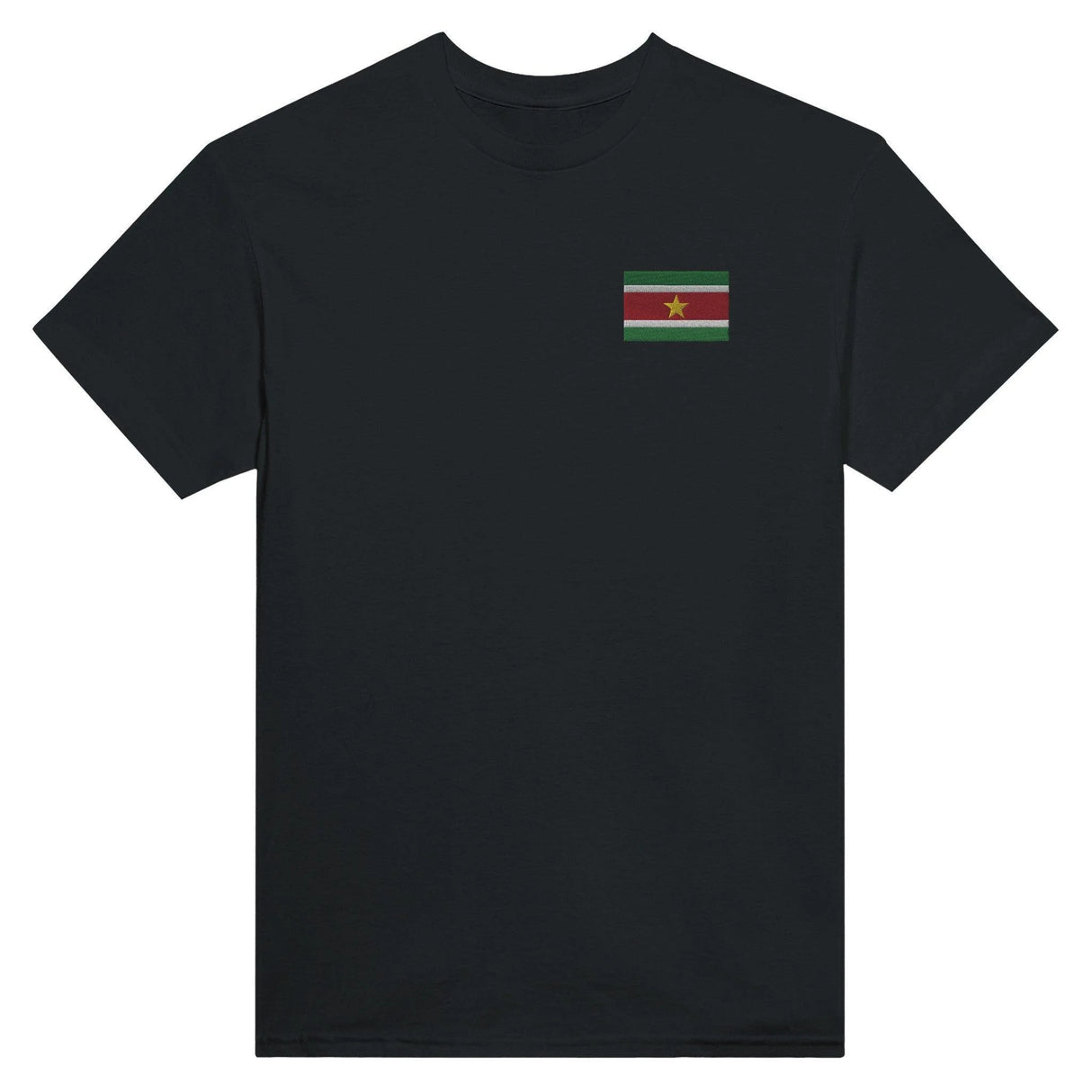 T-shirt drapeau suriname broderie couleur coton épais