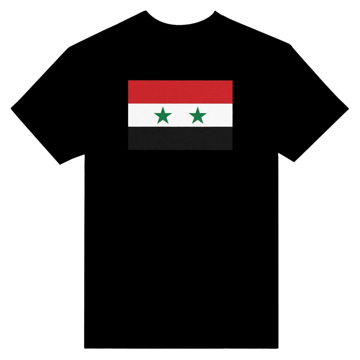 T-shirt drapeau syrie coton mélangé brodé manches longues