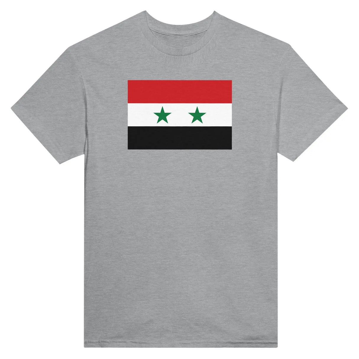 T-shirt drapeau syrie coton mélangé brodé manches longues