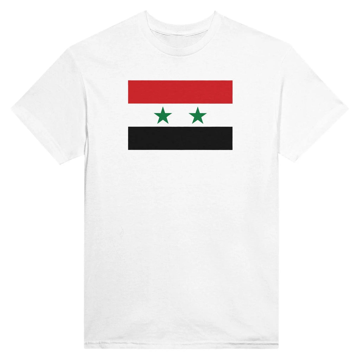 T-shirt drapeau syrie coton mélangé brodé manches longues