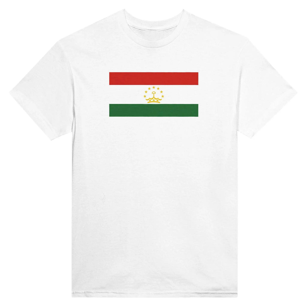 T-shirt drapeau tadjikistan brodé en coton mélangé