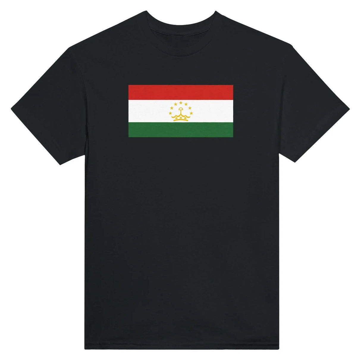T-shirt drapeau tadjikistan brodé en coton mélangé
