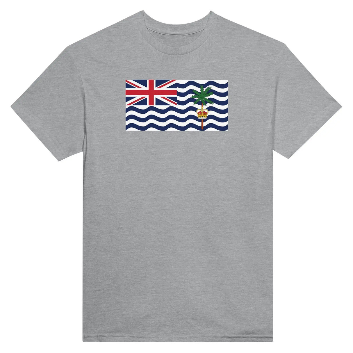 T-shirt drapeau territoire britannique coton mélangé brodé