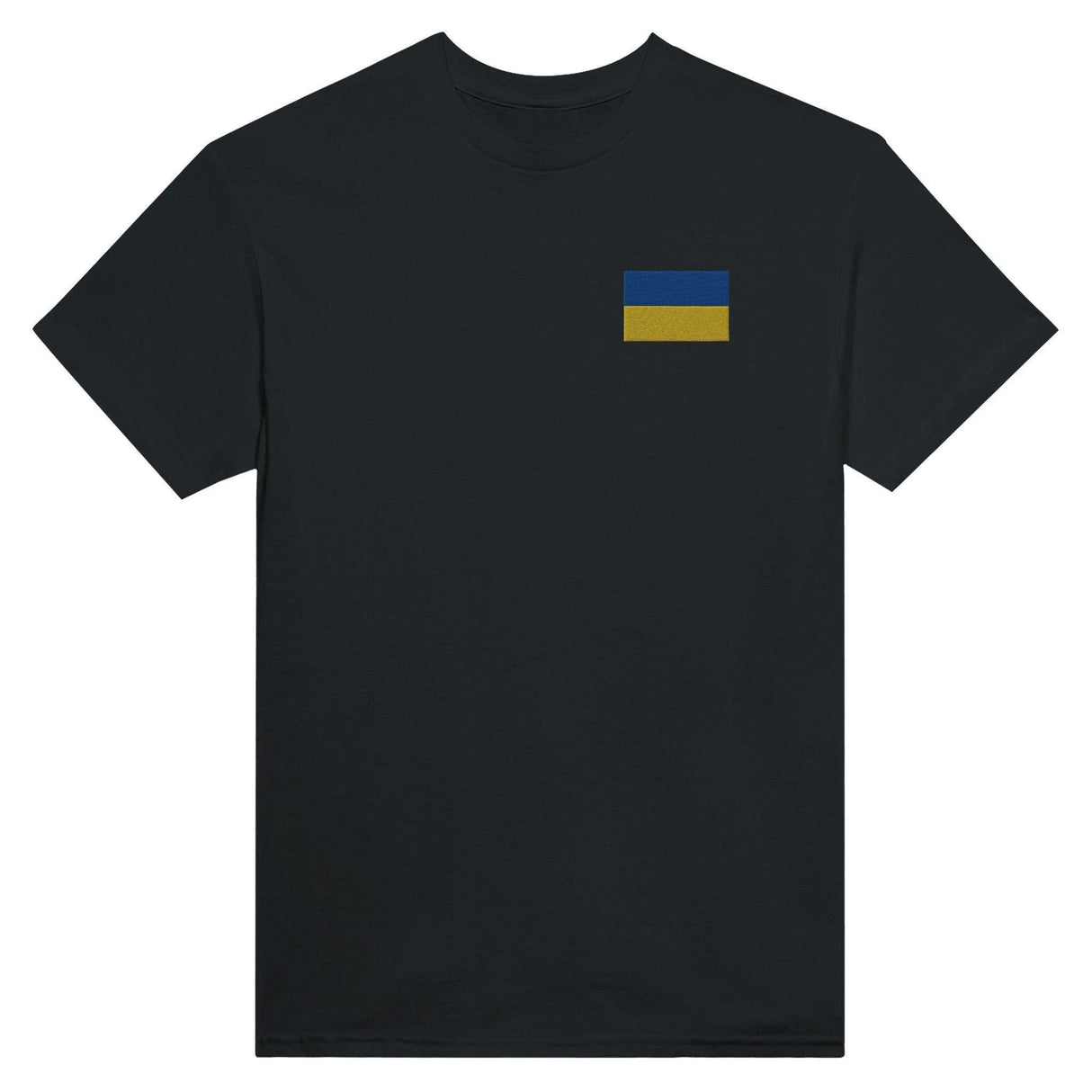 T-shirt drapeau ukraine coton mélangé broderie couleur