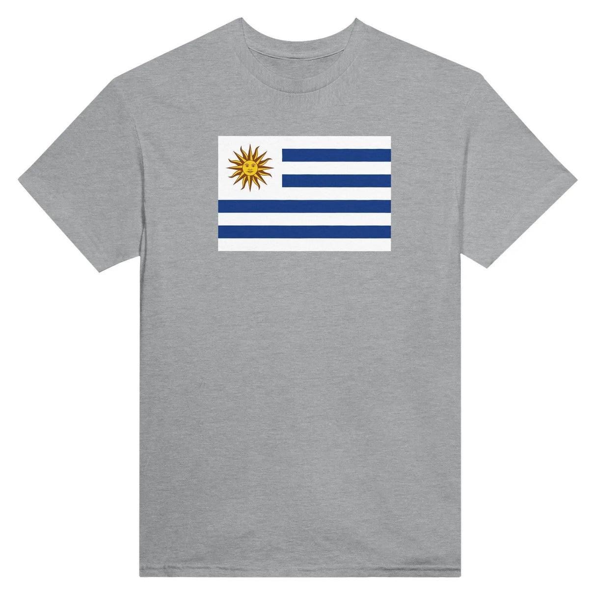 T-shirt drapeau uruguay coton épais brodé manches longues