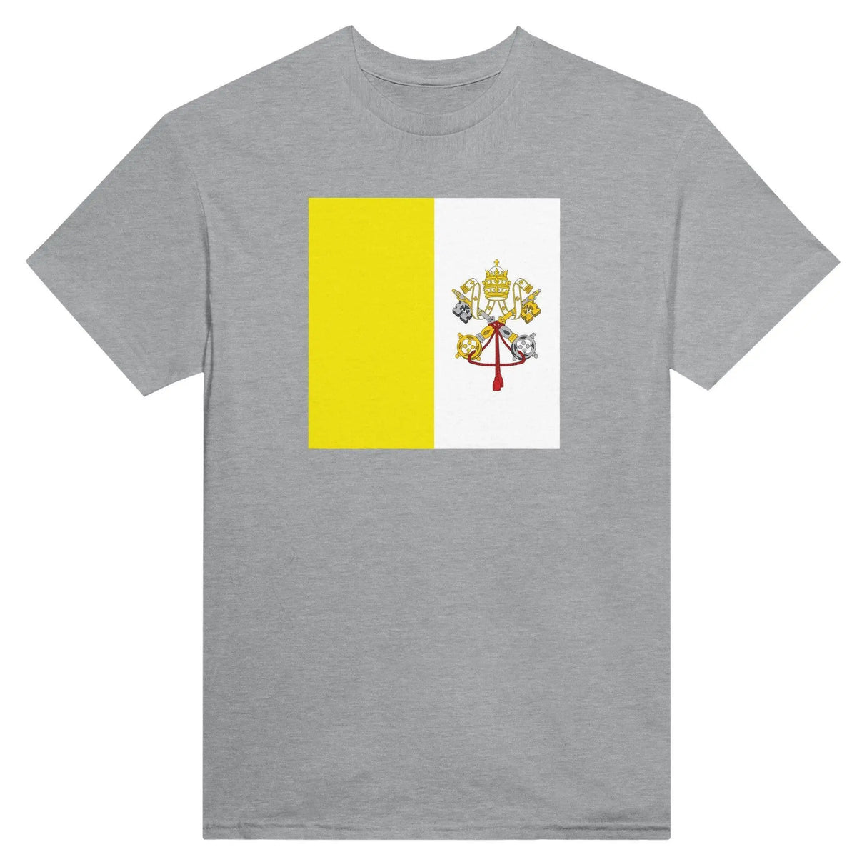 T-shirt drapeau vatican brodé en coton mélangé
