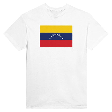 T-shirt drapeau venezuela coton épais brodé élégant