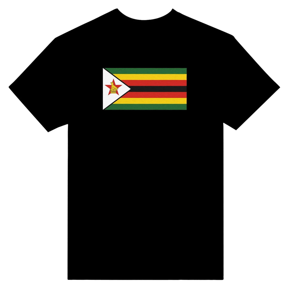 T-shirt drapeau zimbabwe coton mélangé brodé élégant