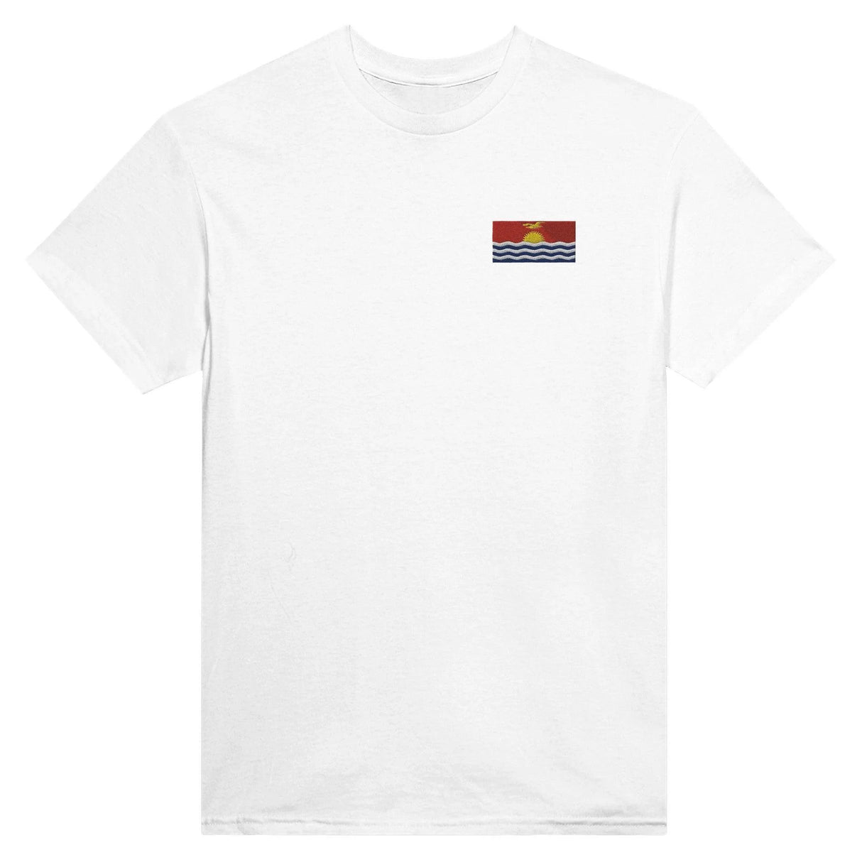 T-shirt kiribati broderie couleur en coton épais mélangé