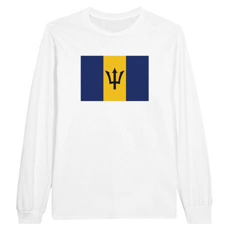 T-shirt manches longues barbade coton mélangé drapeau couleur