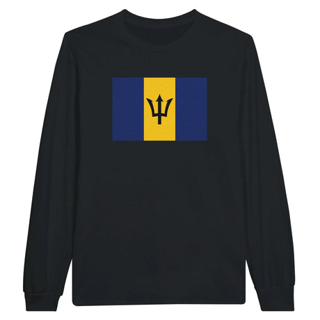 T-shirt manches longues barbade coton mélangé drapeau couleur