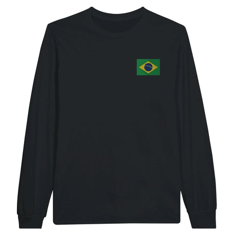 T-shirt manches longues brésil broderie couleur coton doux