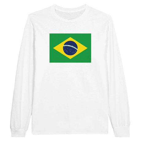 T-shirt manches longues brésil coton mélangé imprimé doux