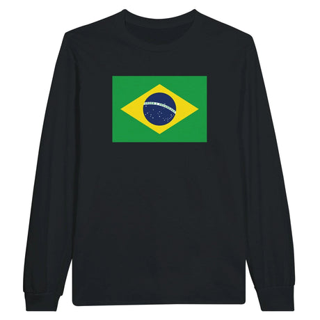 T-shirt manches longues brésil coton mélangé imprimé doux