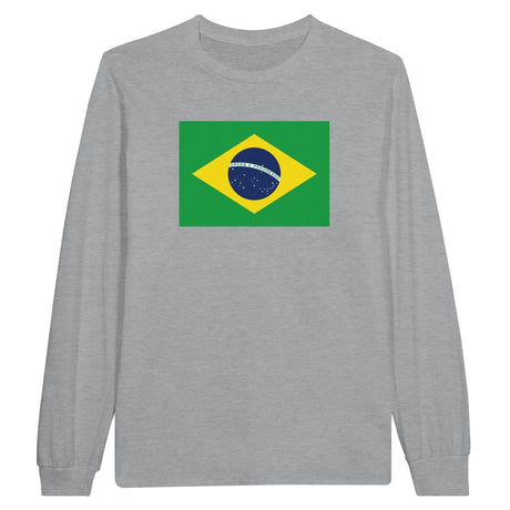 T-shirt manches longues brésil coton mélangé imprimé doux