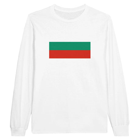 T-shirt manches longues bulgarie coton mélangé drapeau
