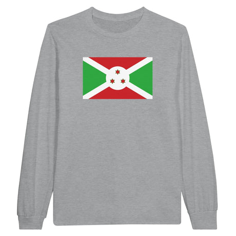 T-shirt manches longues burundi couleur coton mélangé doux
