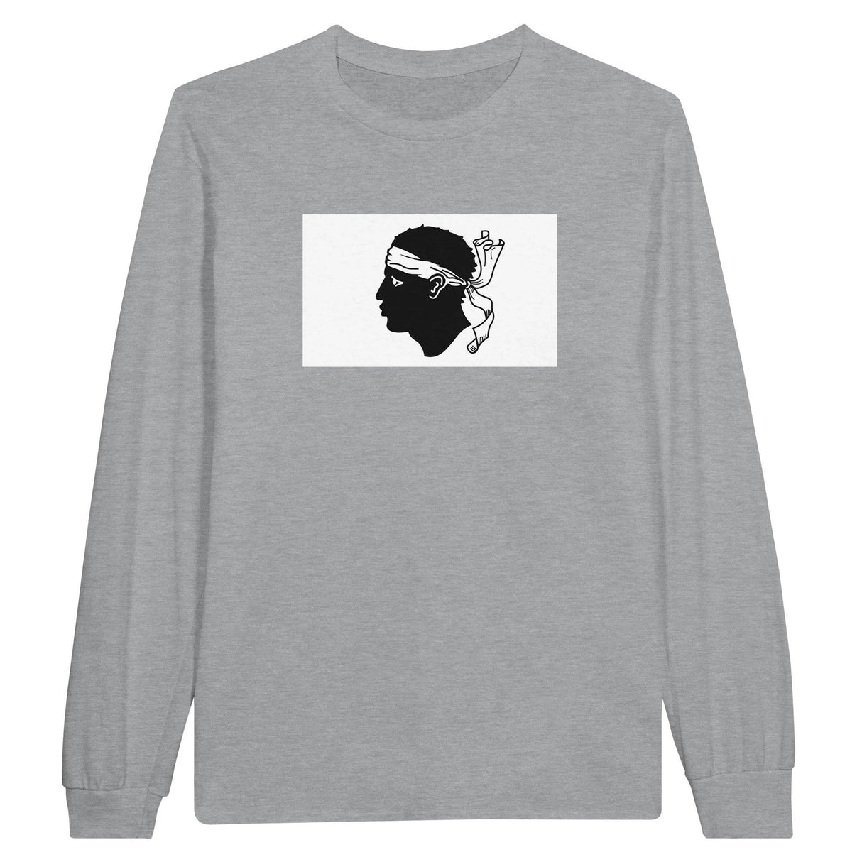 T-shirt manches longues corse couleur coton mélangé doux