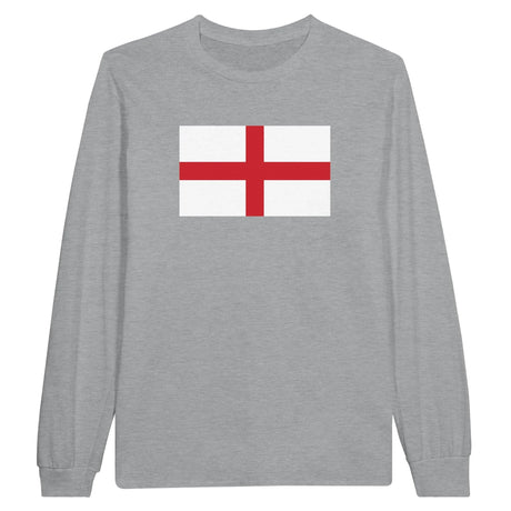 T-shirt manches longues drapeau angleterre coton mélangé