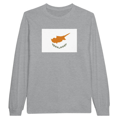 T-shirt manches longues drapeau chypre coton mélangé doux