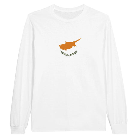 T-shirt manches longues drapeau chypre coton mélangé doux