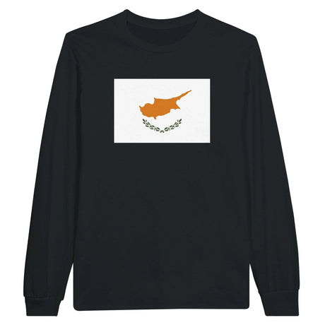 T-shirt manches longues drapeau chypre coton mélangé doux