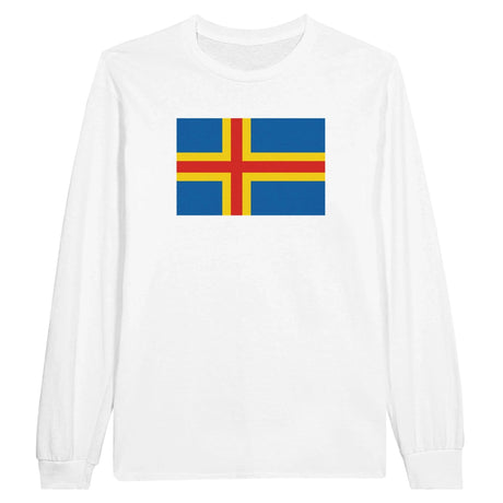 T-shirt manches longues drapeau d’åland coton mélangé
