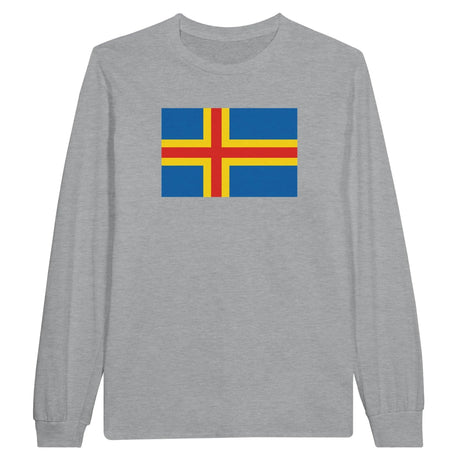 T-shirt manches longues drapeau d’åland coton mélangé
