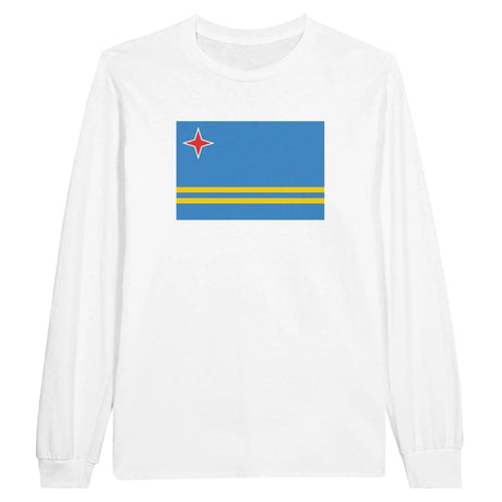 T-shirt manches longues drapeau d’aruba coton mélangé