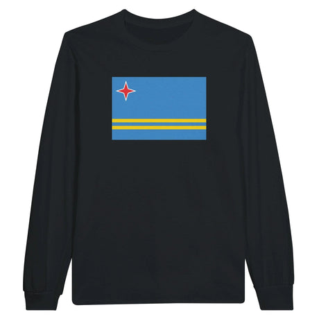 T-shirt manches longues drapeau d’aruba coton mélangé