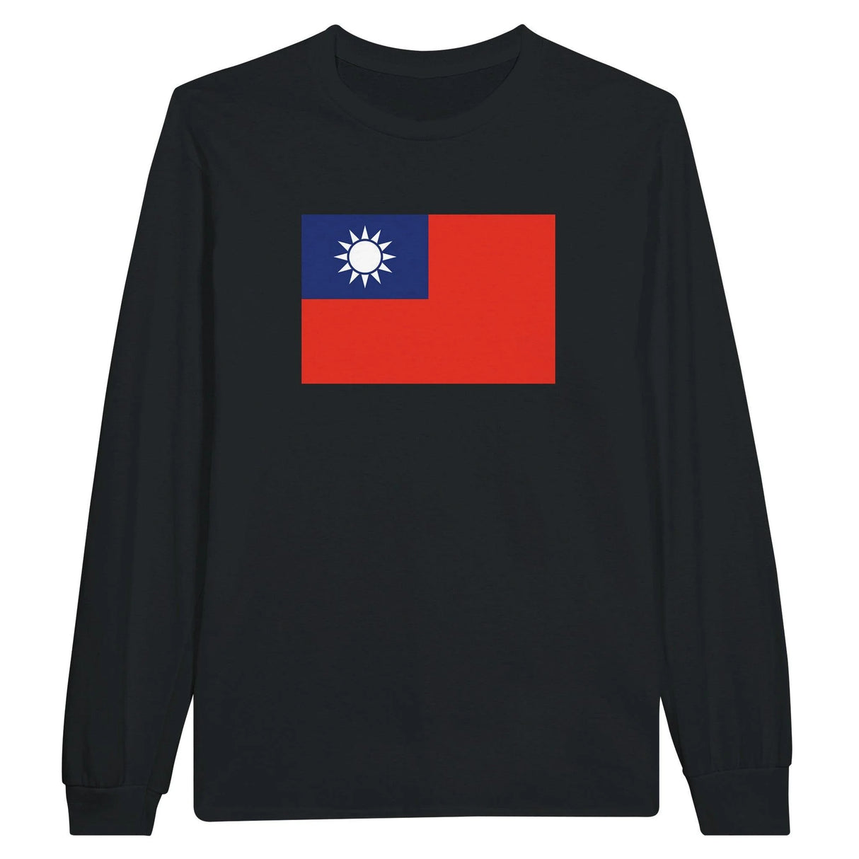 T-shirt manches longues drapeau république de chine coton doux