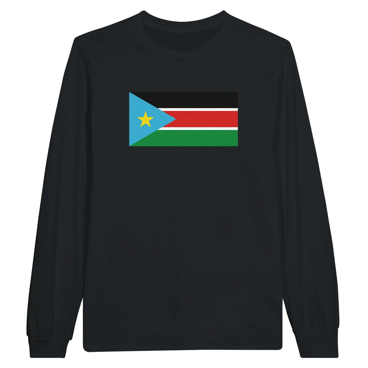 T-shirt manches longues drapeau soudan du sud coton mélangé