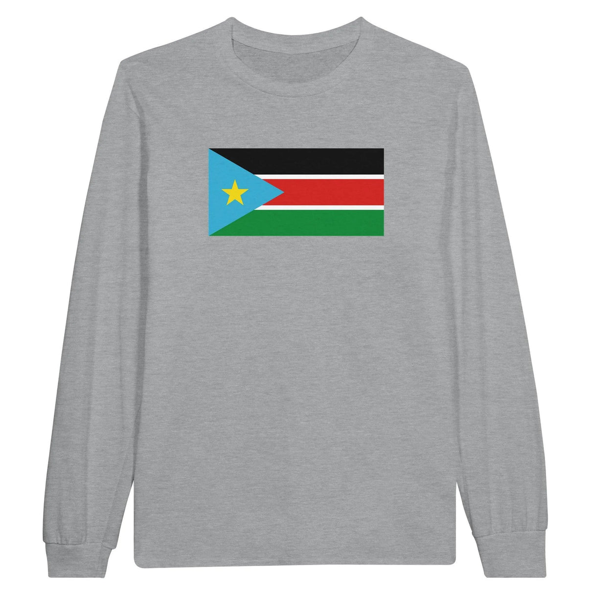 T-shirt manches longues drapeau soudan du sud coton mélangé