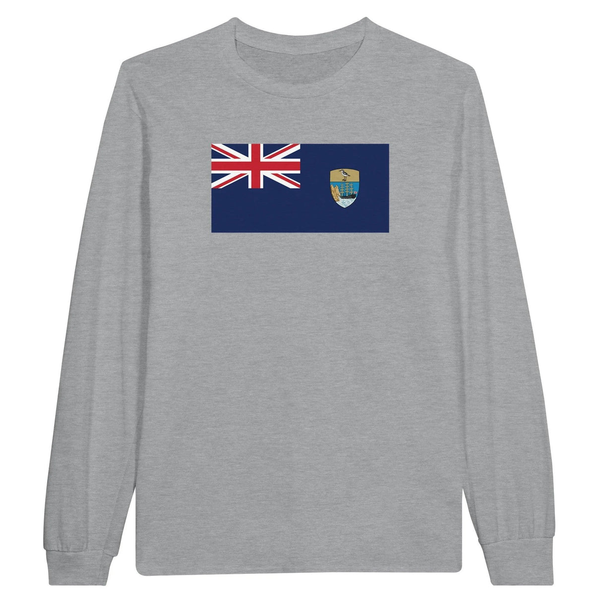 T-shirt manches longues drapeau tristan da cunha coton mélangé