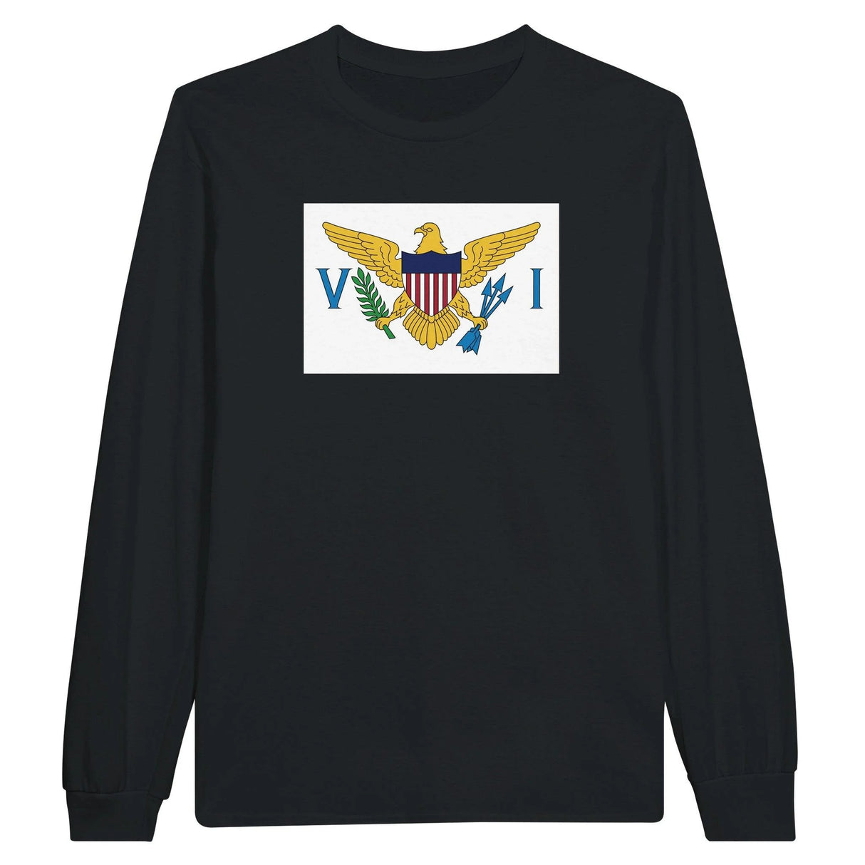 T-shirt manches longues îles vierges coton mélangé imprimé