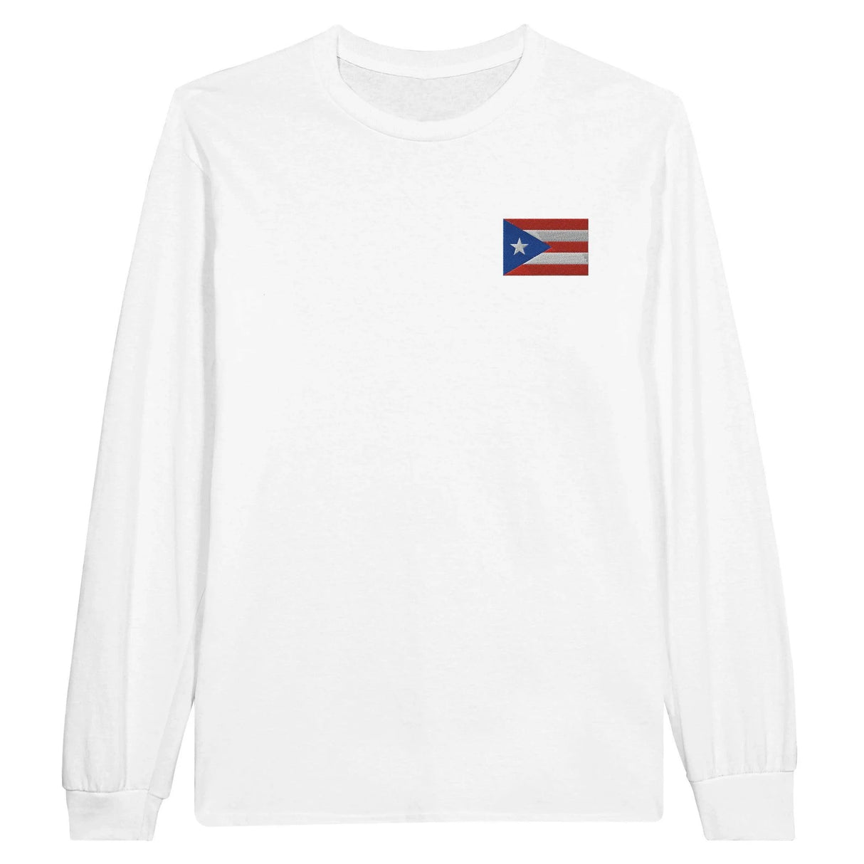 T-shirt manches longues porto rico coton mélangé broderie