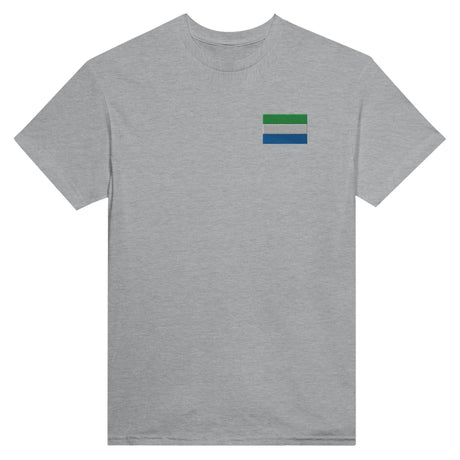 T-shirt sierra leone broderie couleur coton mélangé doux