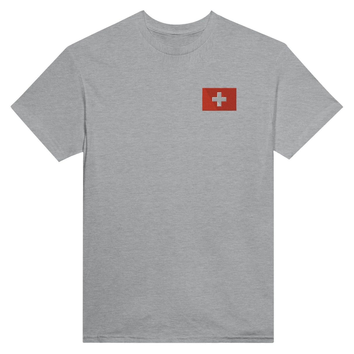 T-shirt suisse broderie couleur coton épais manches longues