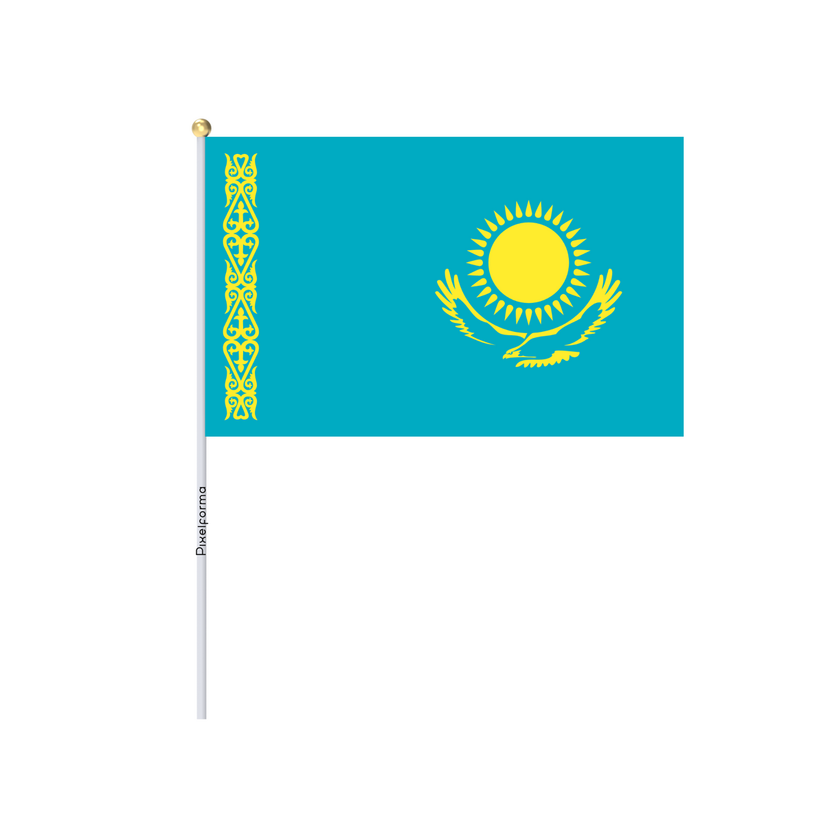 Mini Drapeau du Kazakhstan officiel en plusieurs tailles