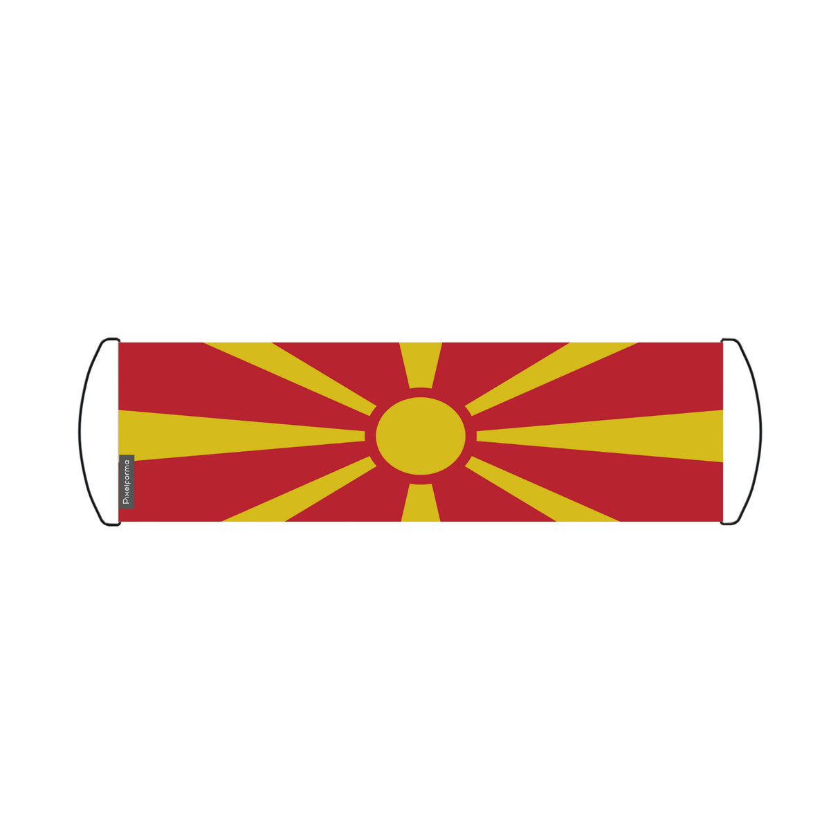 Scrolling Banner Flag of North Macedonia 