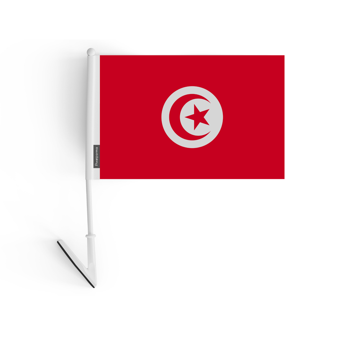 Drapeau adhésif de la Tunisie