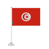 Mini Drapeau Ventouse Tunisie en Polyester