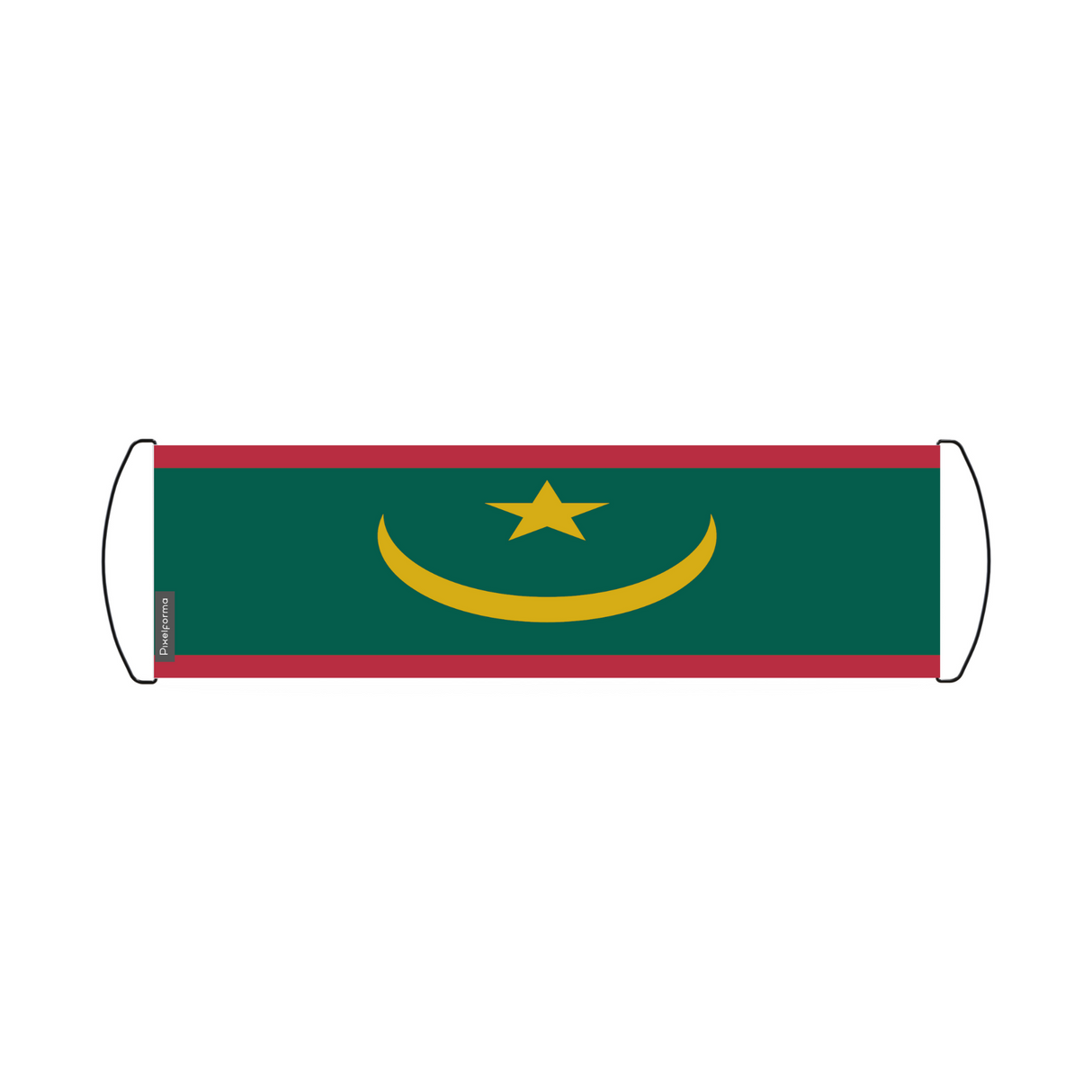 Bandera de desplazamiento de la bandera de Mauritania 