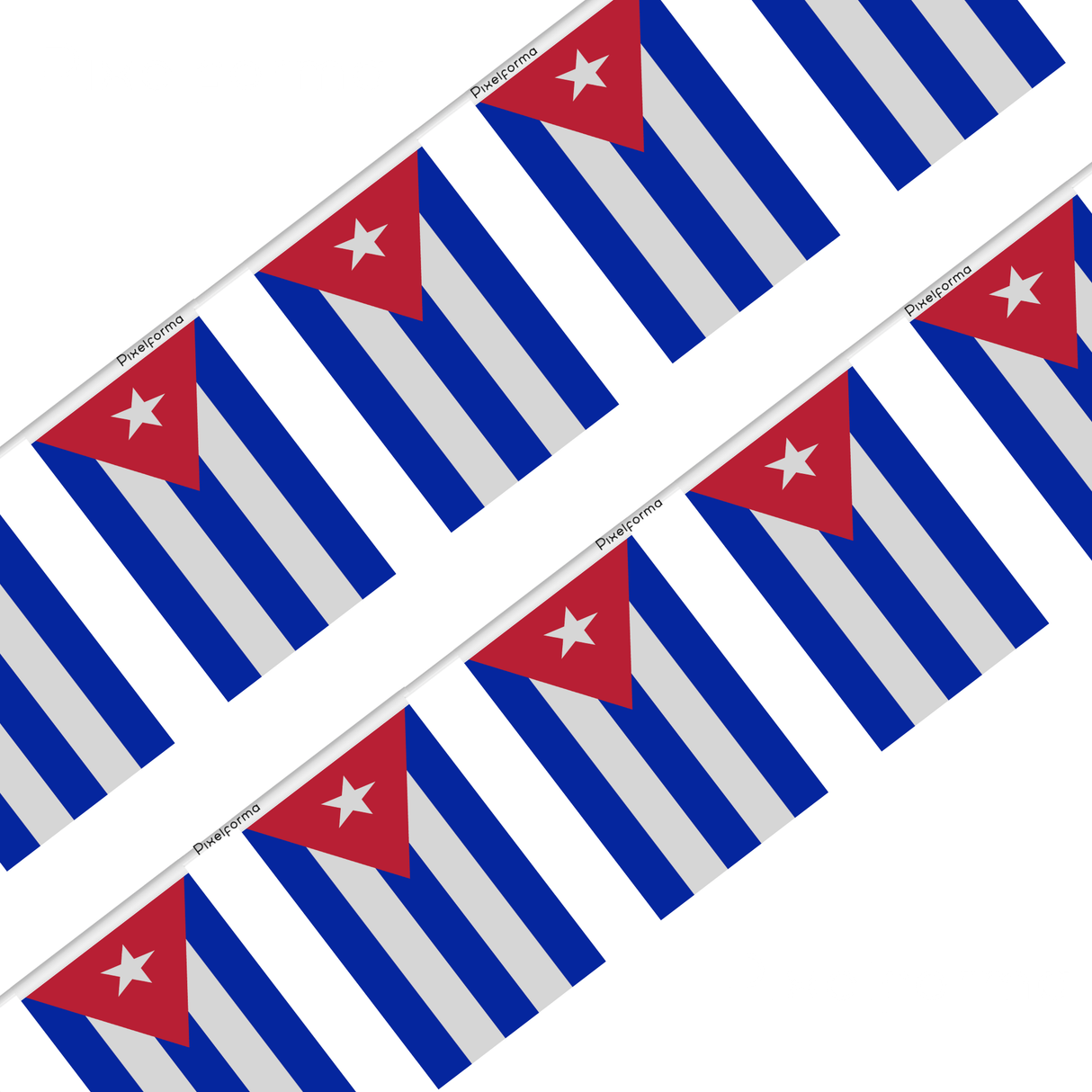 Cuba Flag Garland in several sizes